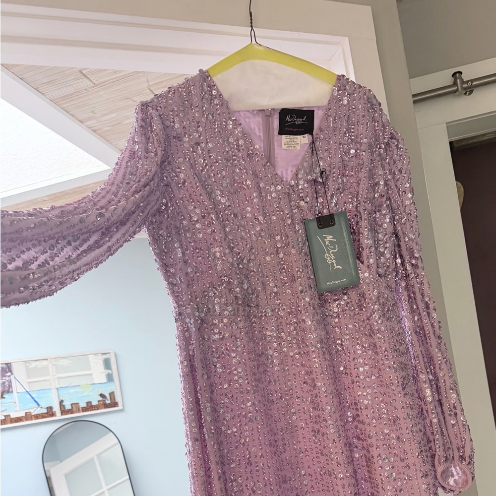 Mac Duggal Lilac Sequin Gown